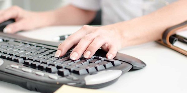 doctor using computer