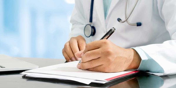 physician in office
