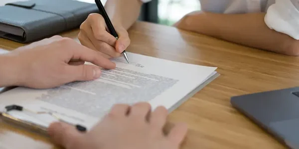 signing contract document